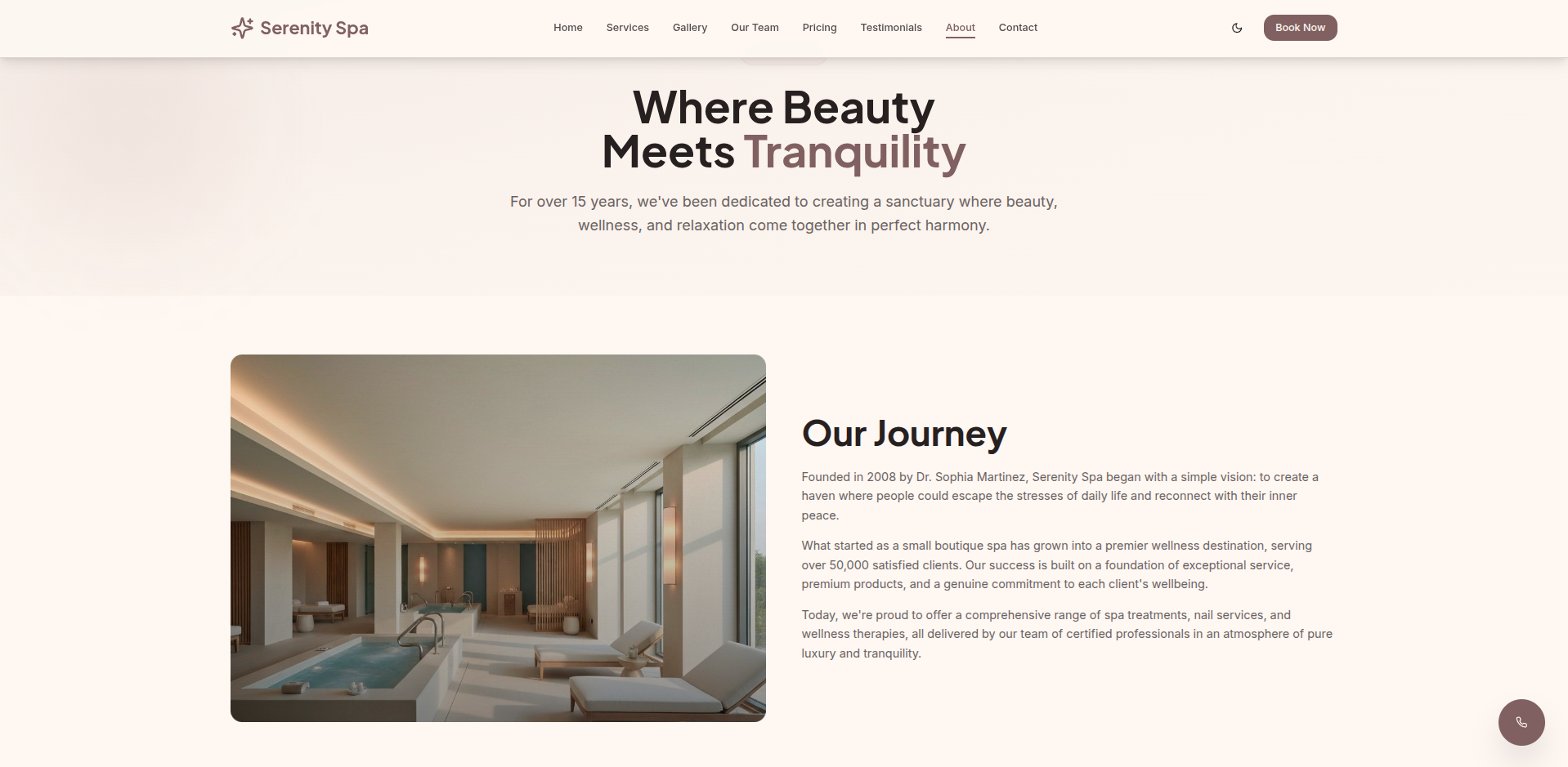 BeautySpa Wellness Website - Image 4