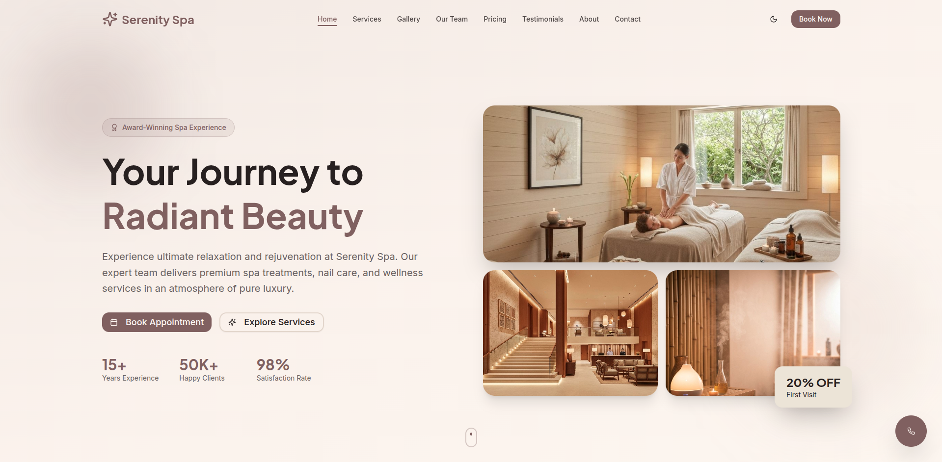 BeautySpa Wellness Website