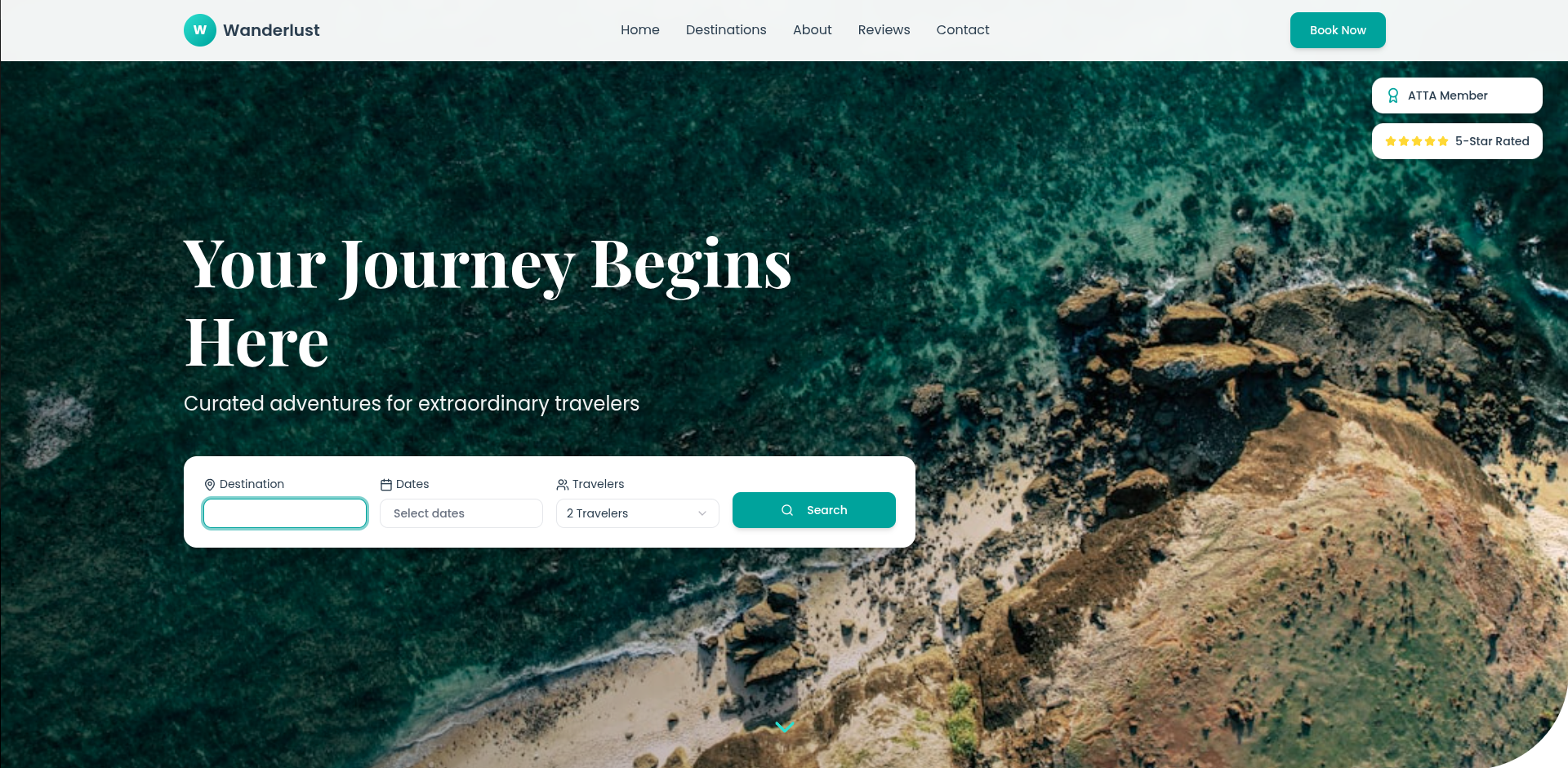 Wanderlust Travel Agency Website - Image 1