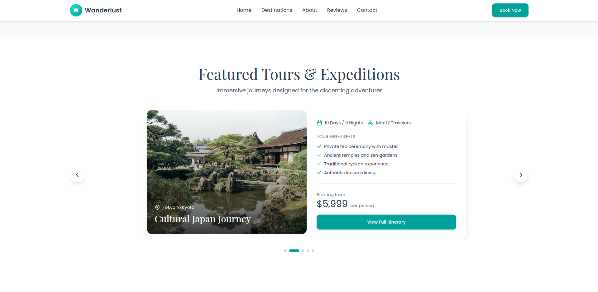 Wanderlust Travel Agency Website - Image 3